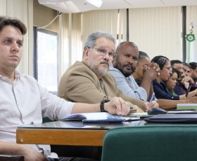 Reunião com administradores da gestão. 13/03/2026. Foto: Beto Monteiro/Ascom GRE